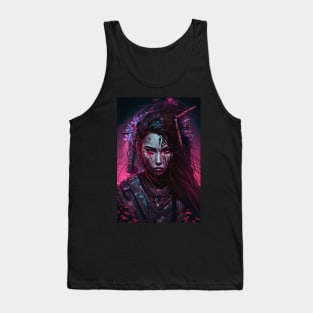 Female Cyberpunk Samurai Tank Top